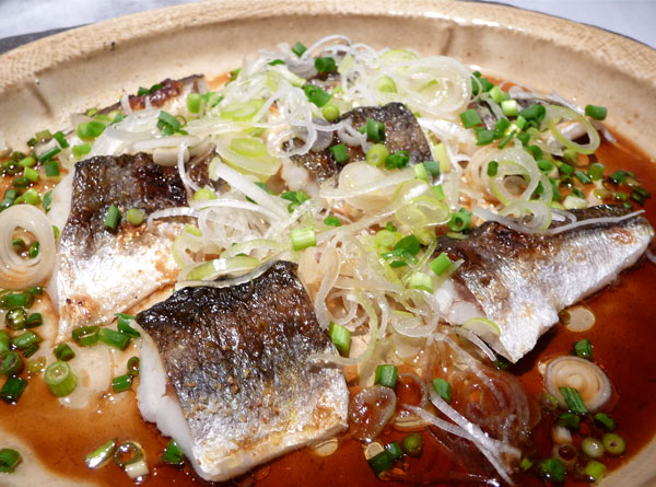 白身魚の皿焼き